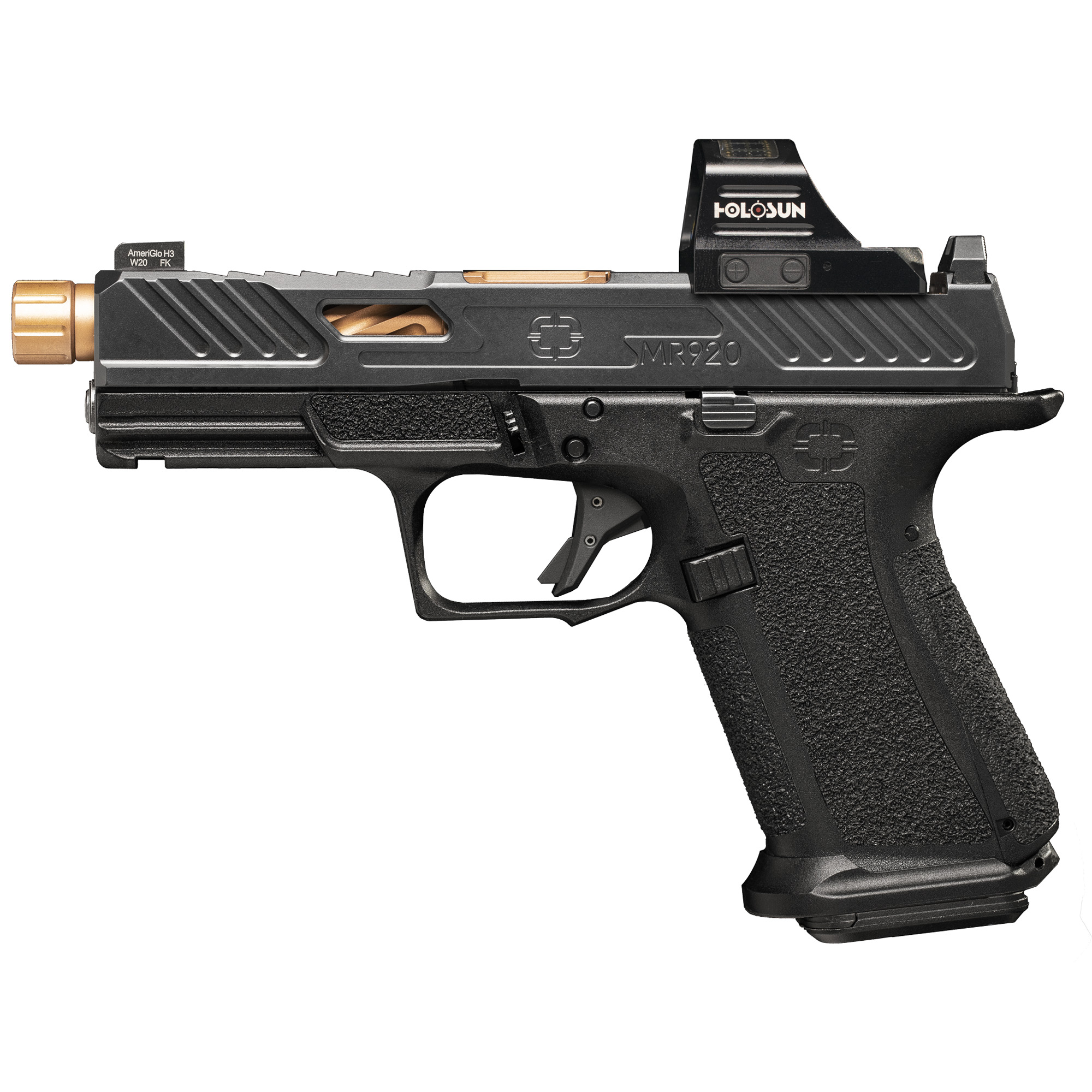 Shadow Systems MR920 9mm Pistol, 4.5" Barrel, Front Night Sights, Black - SS1009H - Shadow Systems