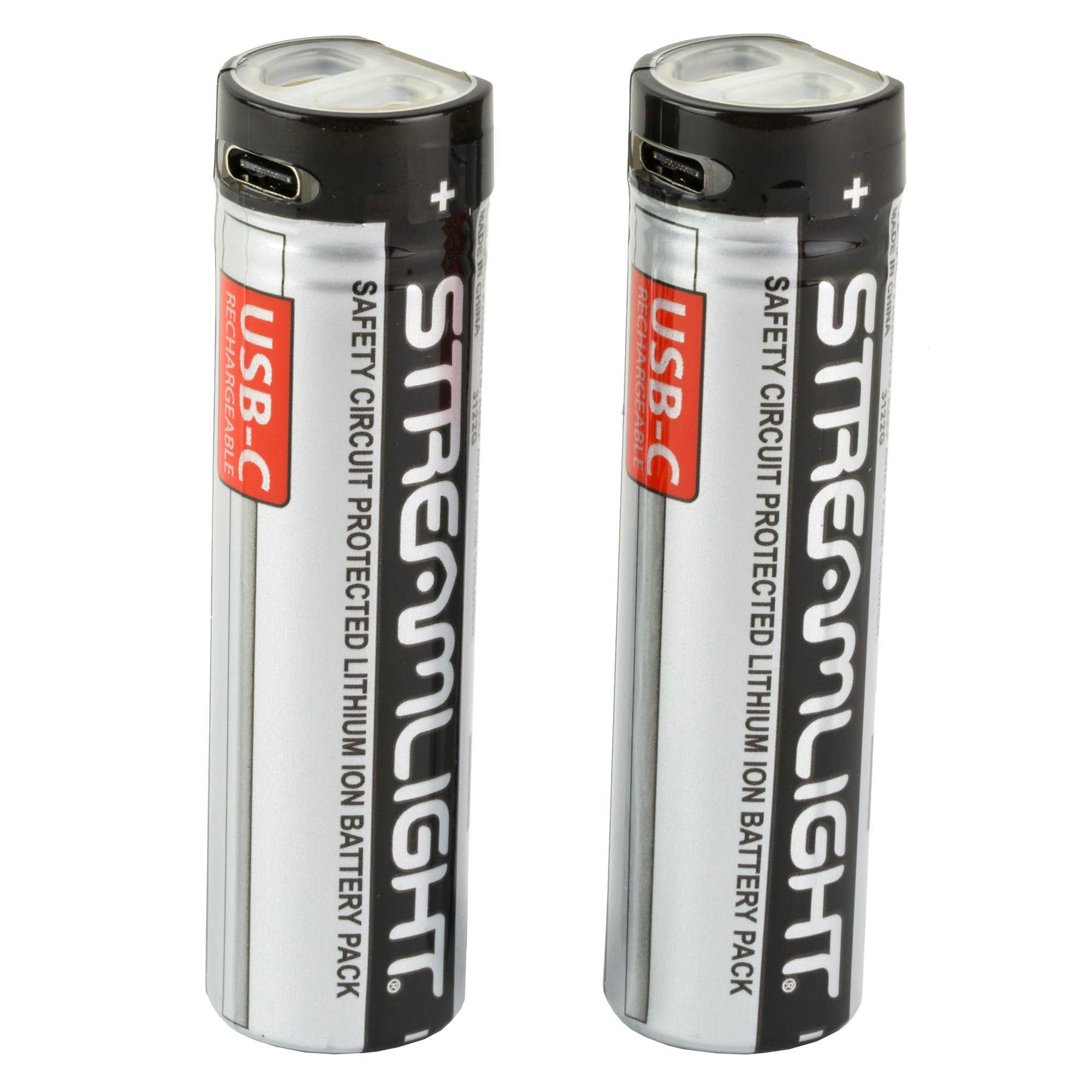 Streamlight SL-B50, USB-C Rechargeable Battery, 2 Pack, Black and Silver 22112 - Streamlight