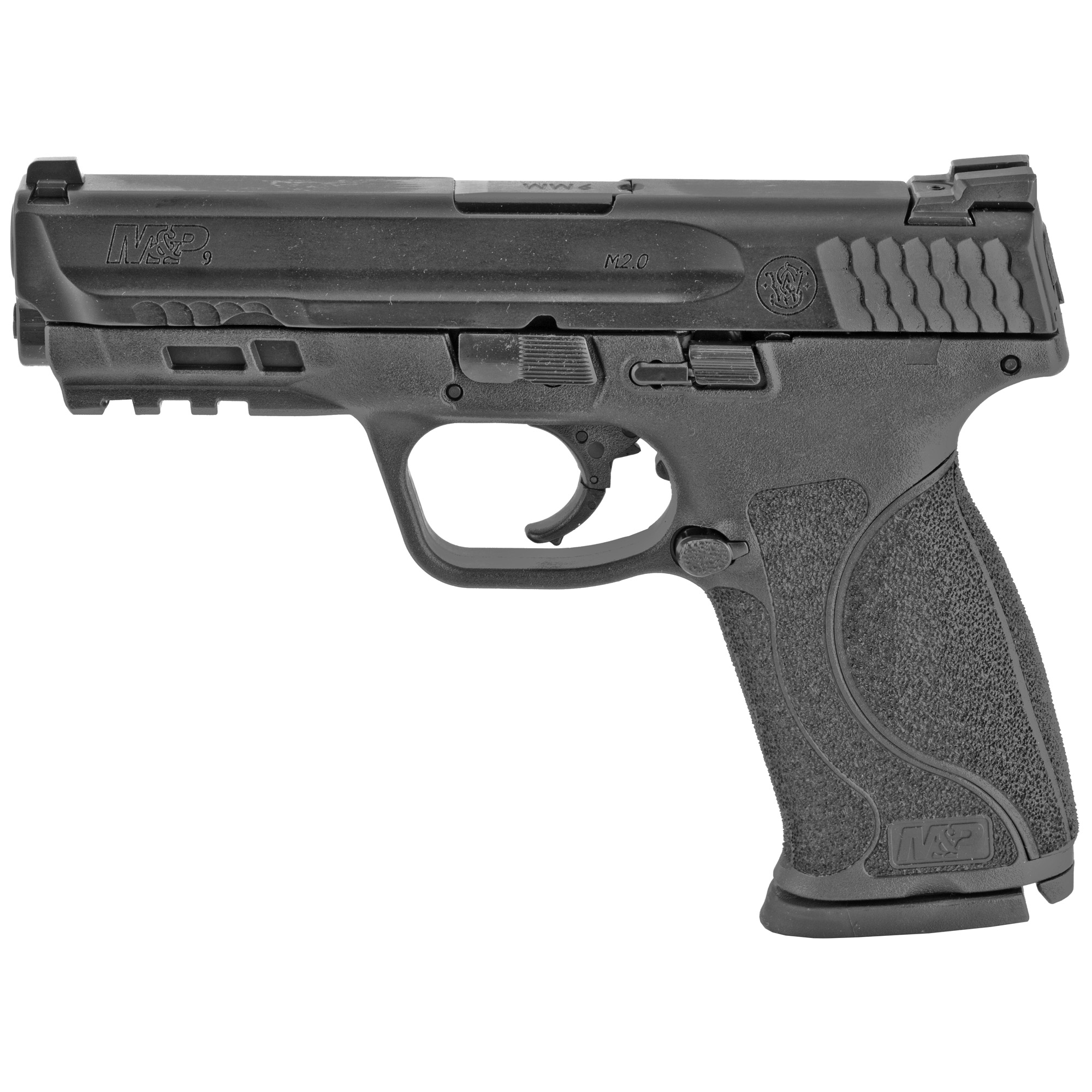 Smith & Wesson M&P 2.0 9mm Pistol, 4.25" Barrel, Fixed Sights, Black - 11761 - Smith and Wesson