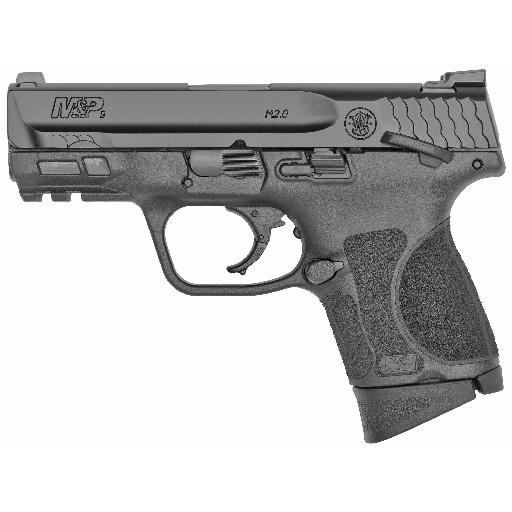 Smith & Wesson M&P 2.0 9mm Pistol, 3.6" Barrel, 3 Dot Sights, Black - 13010 - Smith and Wesson