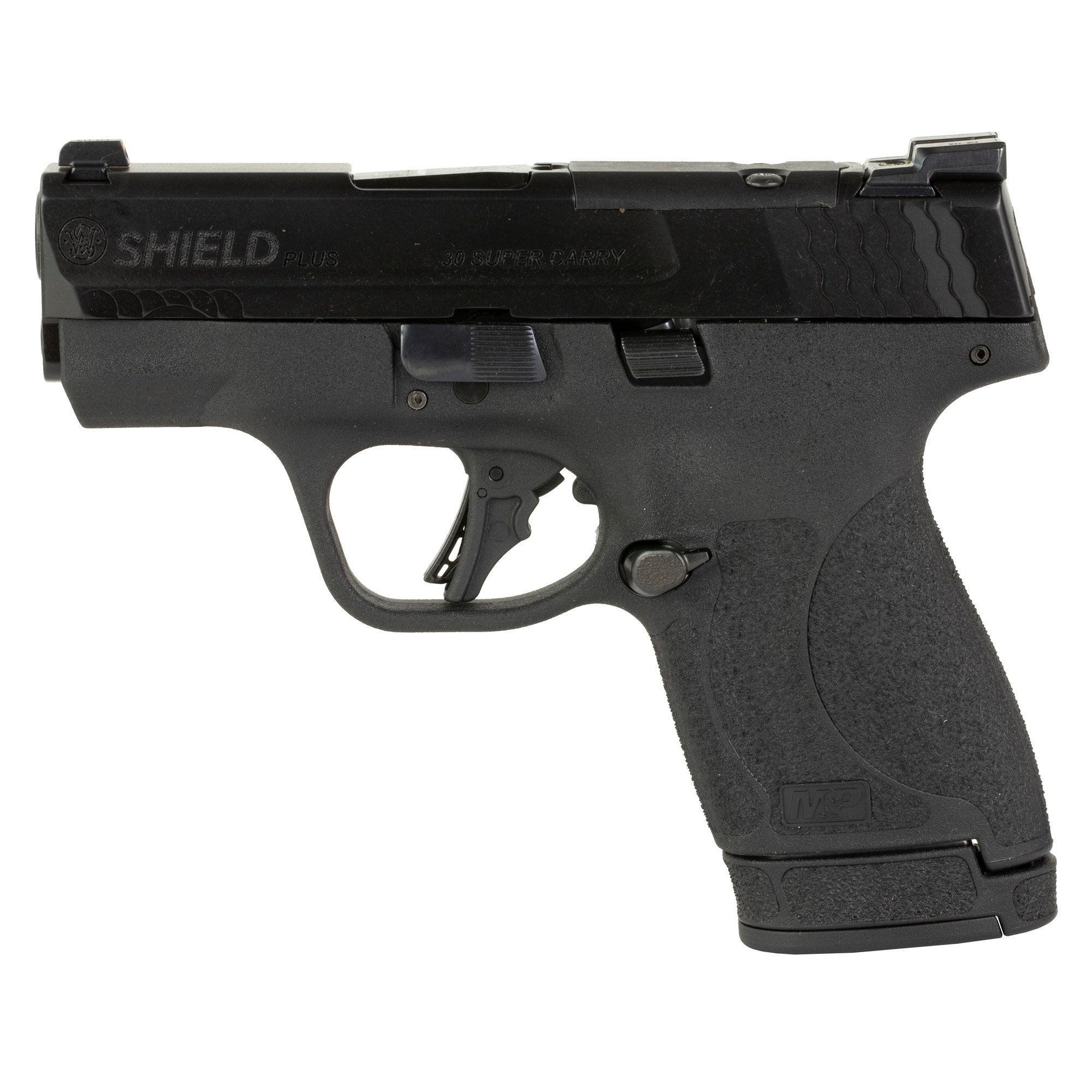 Smith & Wesson Shield Plus .30 Super Carry Pistol, 3.1" Barrel, Night Sights, Black - 13474 - Smith & Wesson
