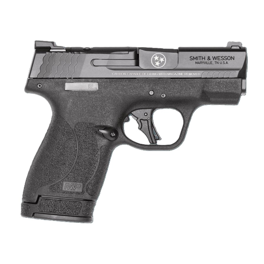 Smith & Wesson M&P9 Shield Plus Limited Edition Tennessee Logo 9mm 3.10" 10/13rds, Black - Smith & Wesson