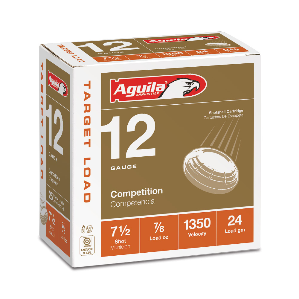 Aguila Competition 12 Gauge 2-3/4 inches 9 Shot 7/8 oz International Lead Shotshell, Birdshot, 25/Box - 1CHB1254 - Aguila