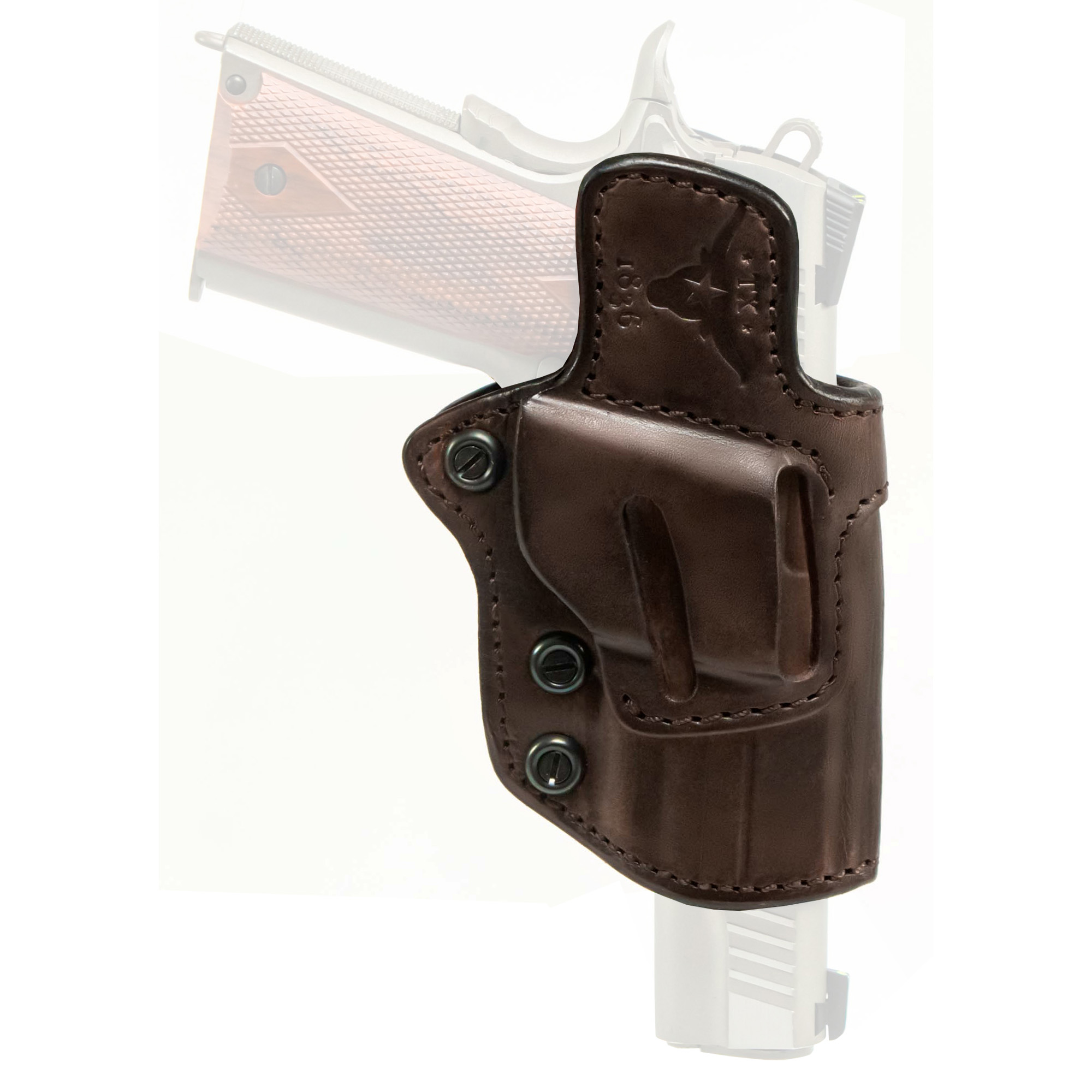 Tagua Ambi Lock OR, OWB Belt Holster, Leather, Black, fits Glock 17/22, Optics Ready, Ambidextrous - Tagua