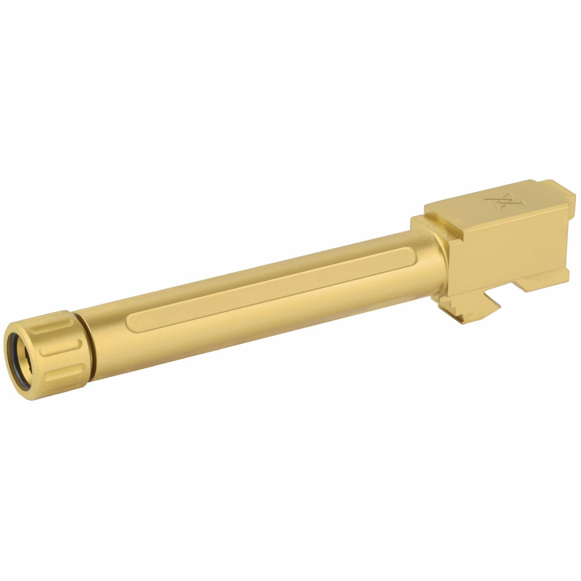 True Precision Barrel, 9mm, Gold, Thread Protector, Threaded, fits Glock 17, Titanium Nitride - True Precision