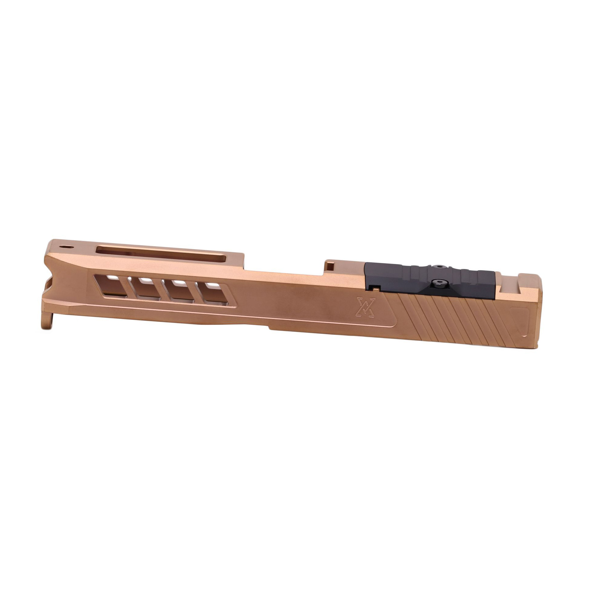 True Precision Axiom Slide, for Glock G19 Gen3, Copper TiCN Finish, RMR Optic Cut & Cover Plate - True Precision