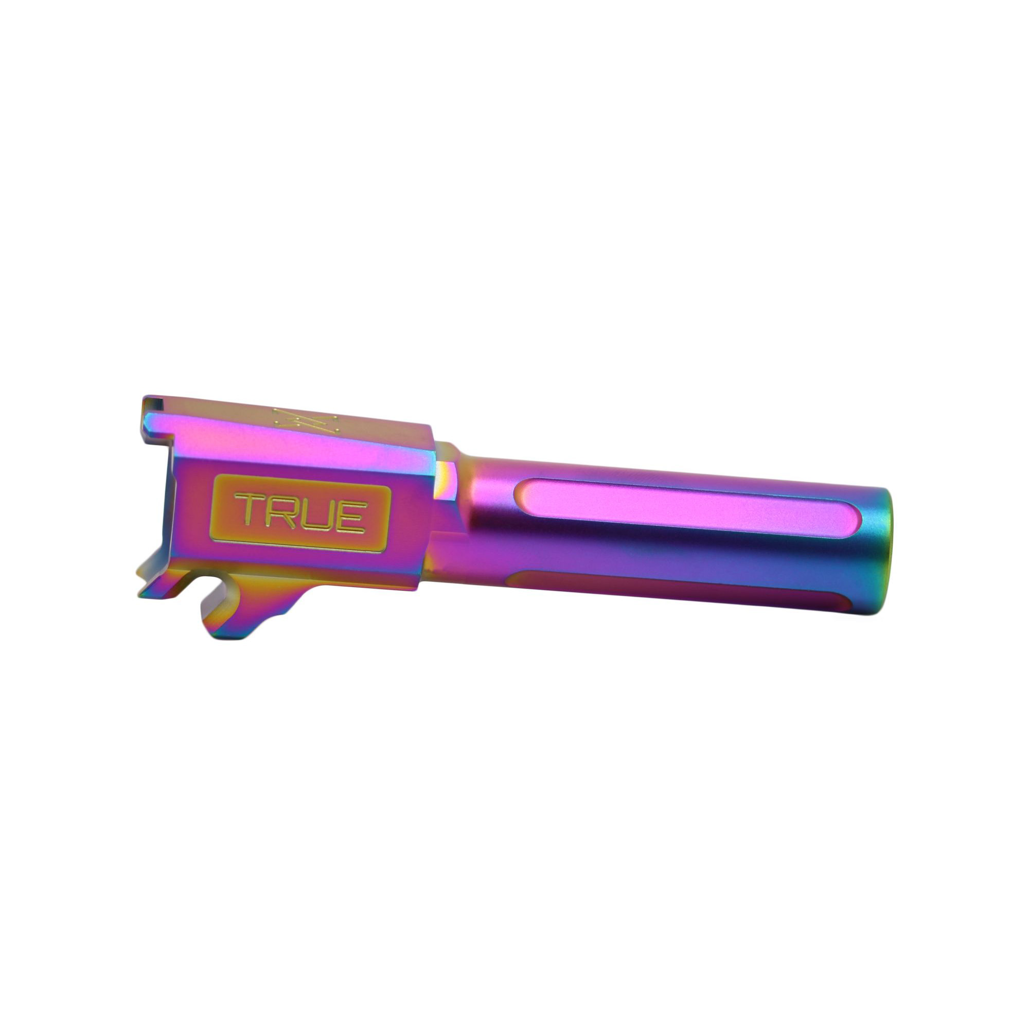 True Precision Barrel, 3.1", 9mm, Spectrum (Rainbow PVD), Fits Sig P365 - True Precision