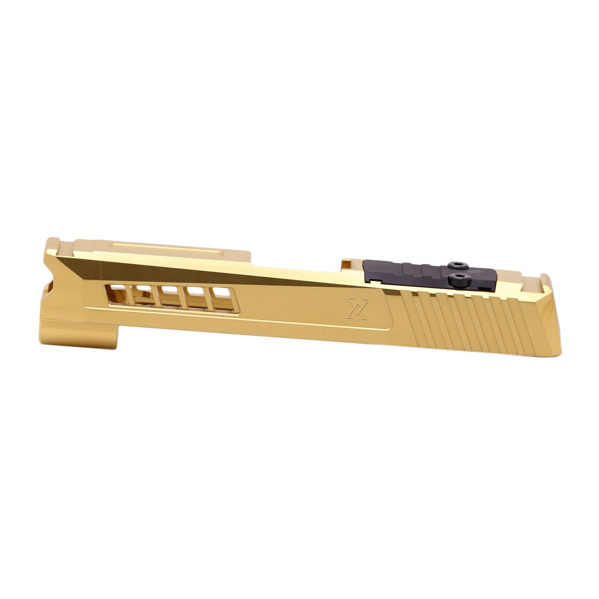 True Precision Axiom Slide, fits P365XL, Gold TiN Finish, RMS Optic Cut & Cover Plate - True Precision