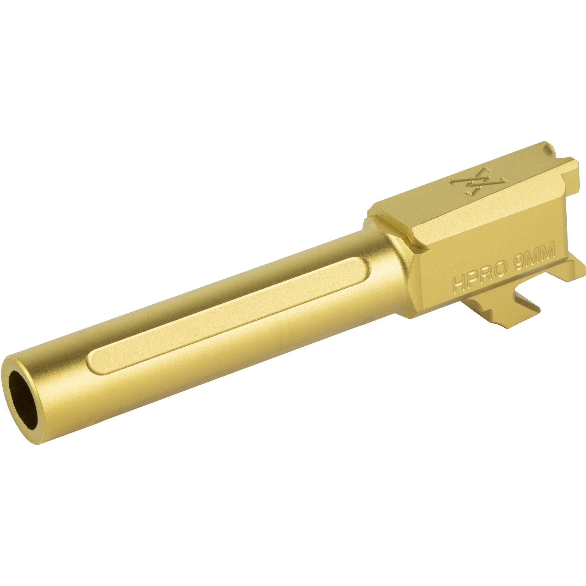 True Precision Barrel, 9mm, Fits Springfield Hellcat Pro, Titanium Nitride Finish, Gold - True Precision