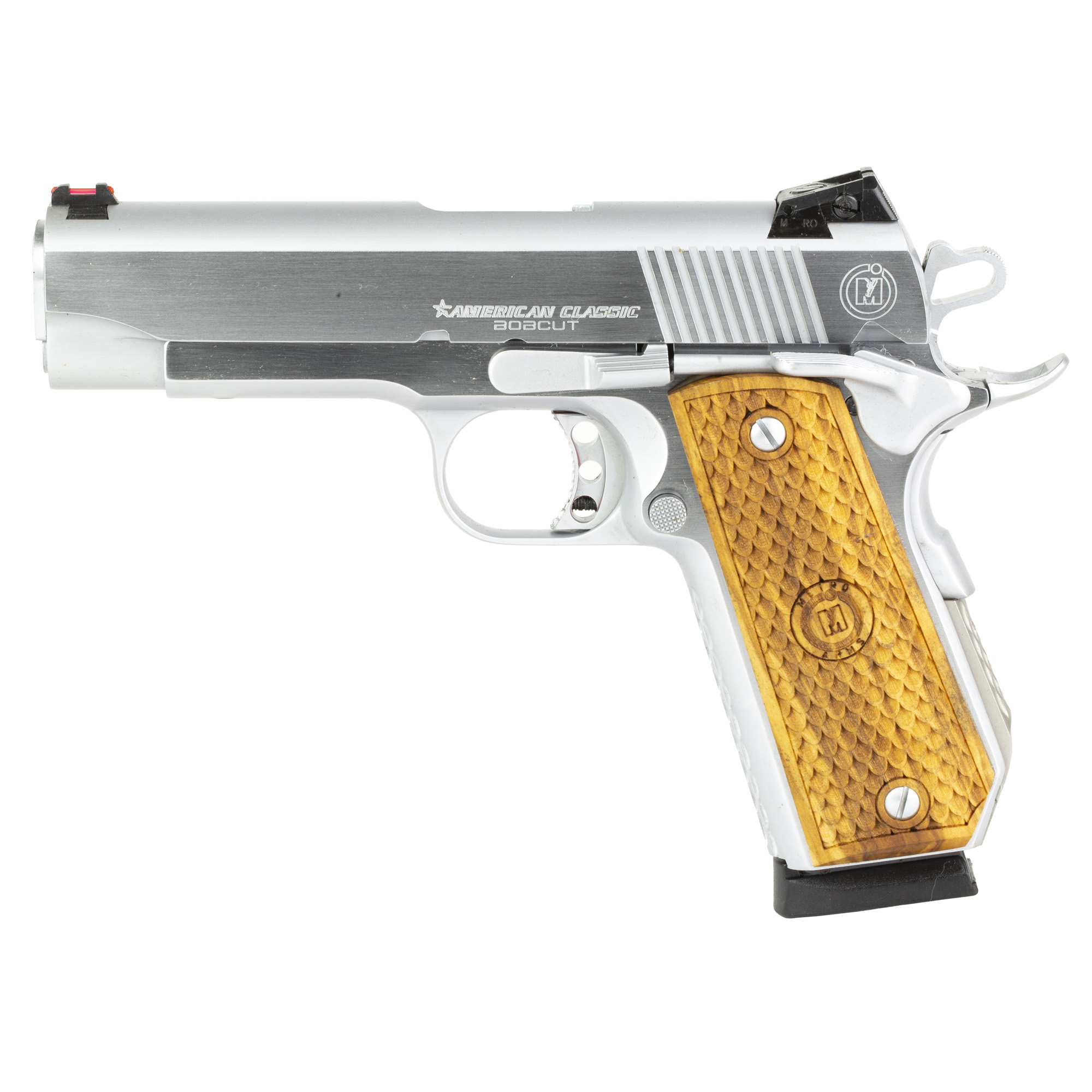 American Classic .45 ACP American Classic Bobcut 1911 Pistol, 4.25" Barrel, Silver - 85644 - American Classic