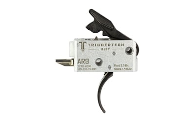 TriggerTech Duty, Curved Trigger, Single Stage, 3.5lb Pull, fits AR-9, Anodized Finish, Black - Trigger Tech