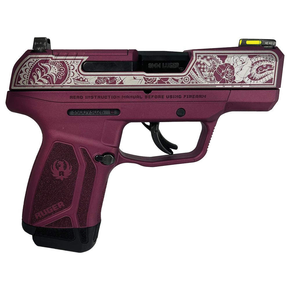 Ruger Max-9 Pro Black Cherry Paisley 9mm 3.20" 12/10rds, Black Cherry - Ruger