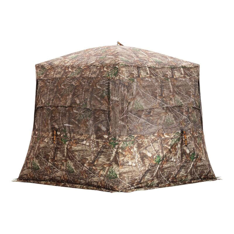 Rhino Blinds 72" x 72" x 68" Low Hub Style Blind, Mossy Oak Country Camouflage - Rhino Blinds