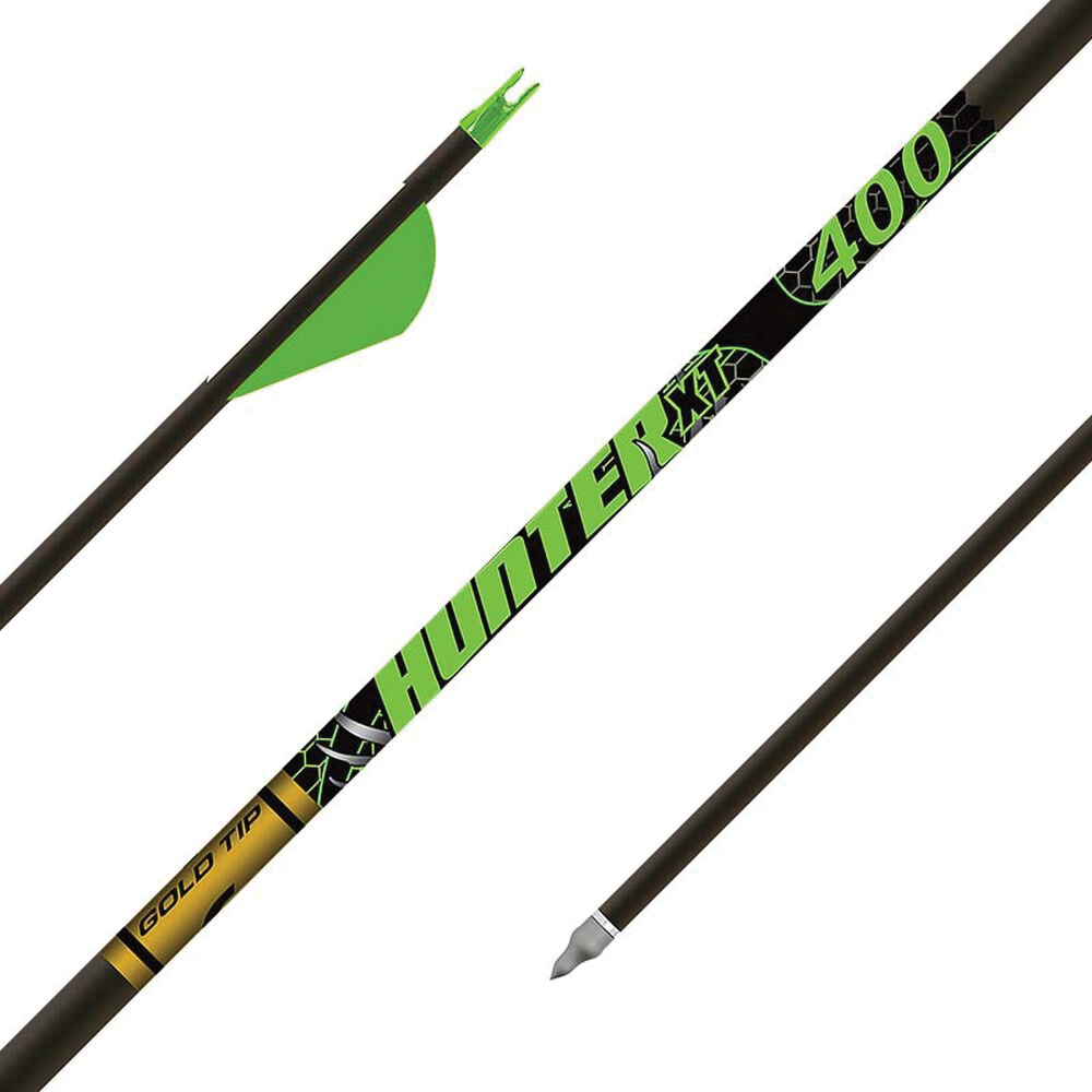 Gold Tip Hunter XT 30" 7.30 GPI 500 Spine Hunting Arrow, Black Pack of 6 - Gold Tip
