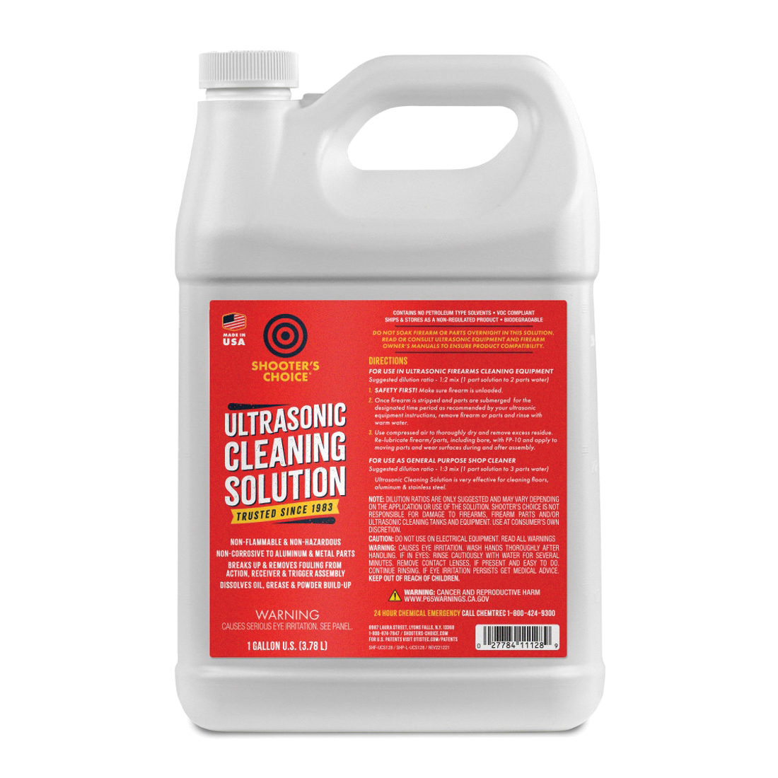Shooter's Choice Ultrasonic Clean Solution, 1 gal Jug - Shooters Choice