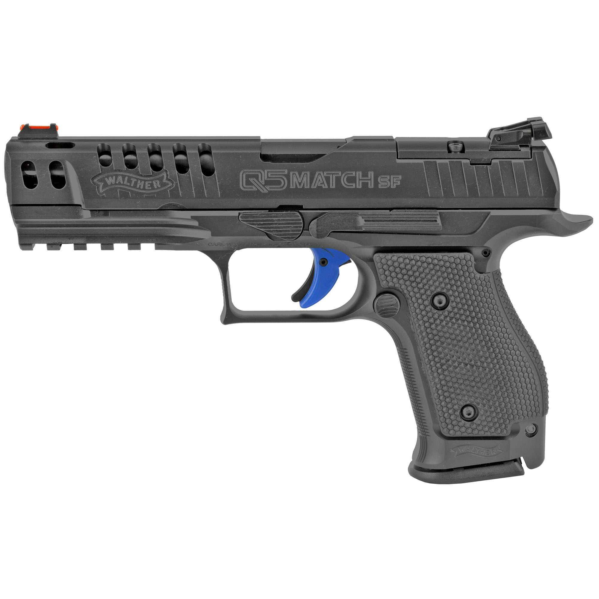 Walther Q5 Match SF 9mm Pistol, 5" Barrel, Optics Ready Sights, Black - 2851075 - Walther