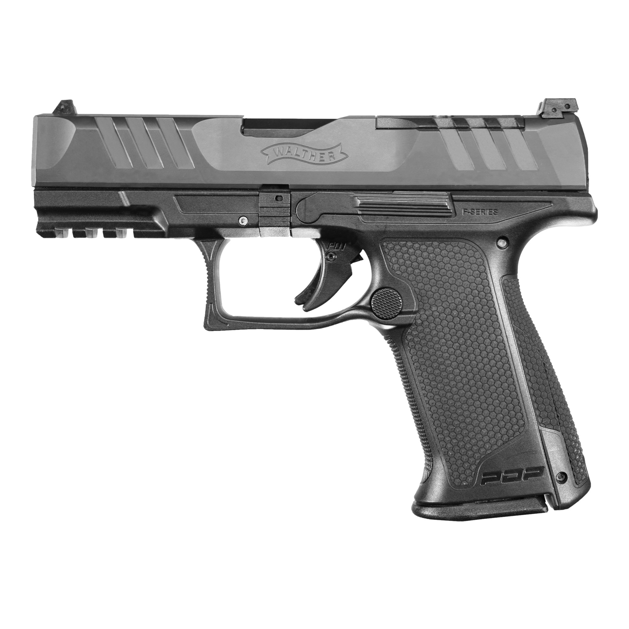 Walther PDP 9mm Pistol, 4" Barrel, Adjustable Rear Sights, Black - 2871831 - Walther