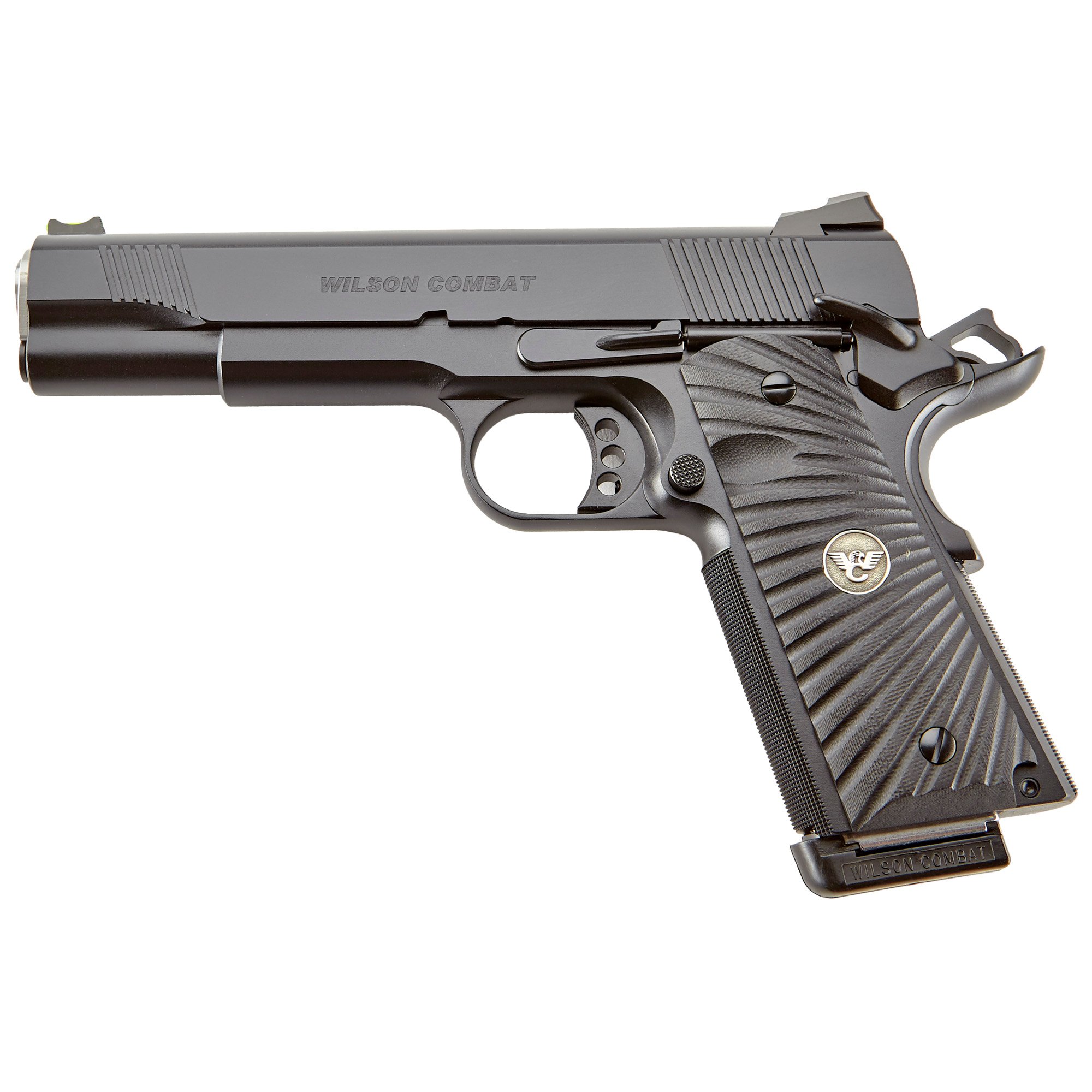 Wilson Combat CQB .45 ACP Pistol, 5" Barrel, Fiber Optic Front Sights, Black - CQBFS45 - Wilson Combat