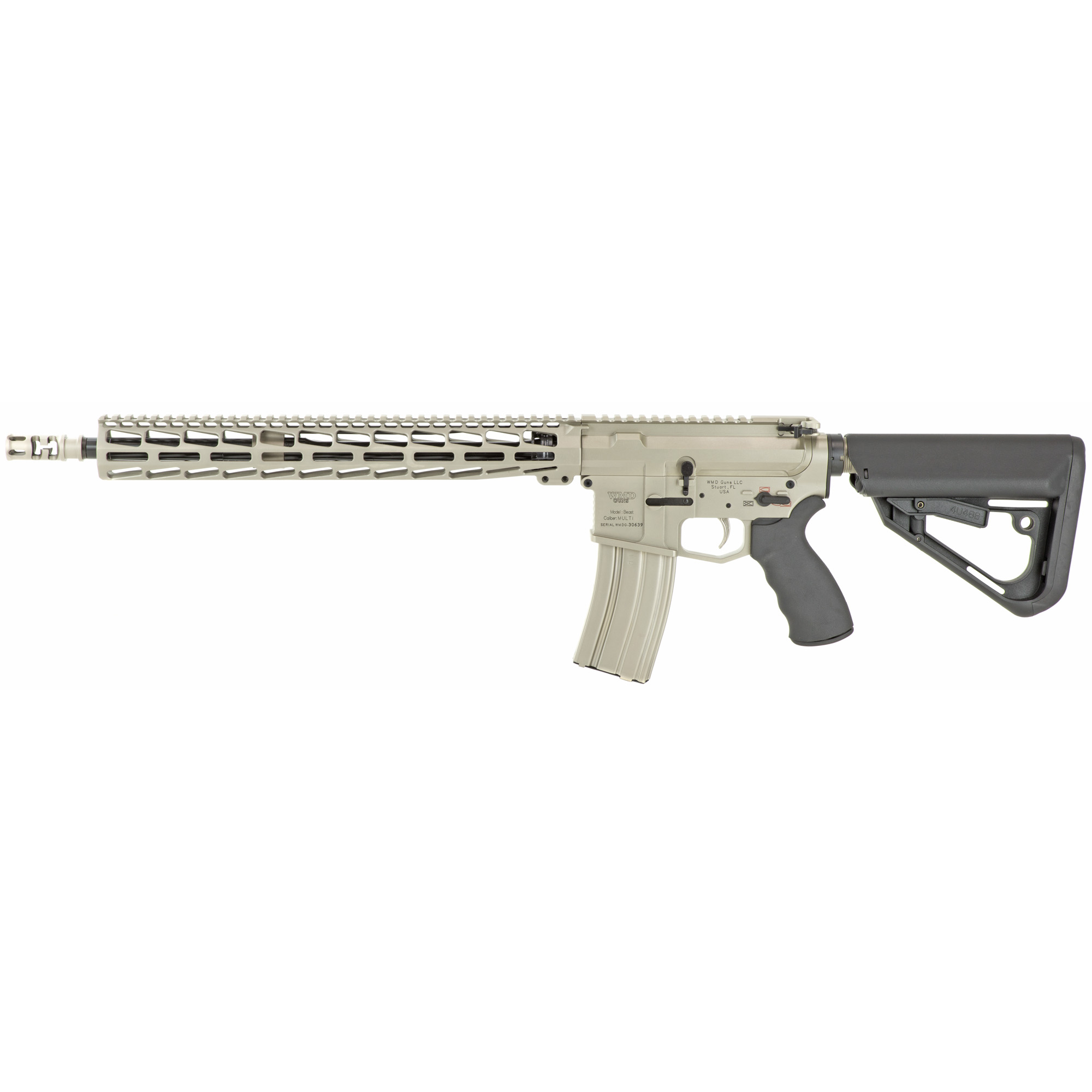 WMD Guns .223 Remington AR Rifle with 16" Barrel, Silver - NIBX556 - Wmd Guns