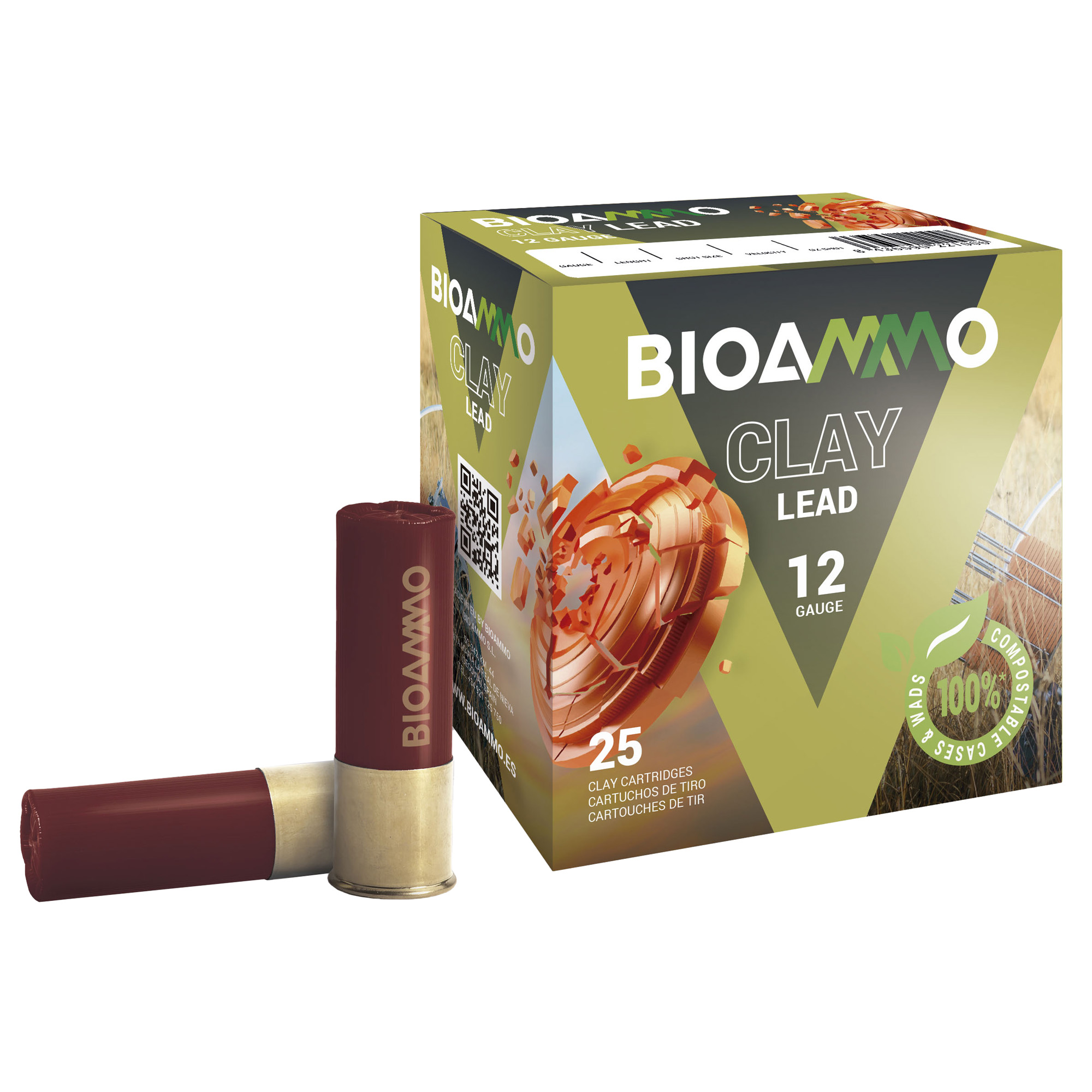 Winchester BIOAMMO 12 Gauge Ammunition, 25 Rounds Shotshell #9 - BR2490 - Winchester