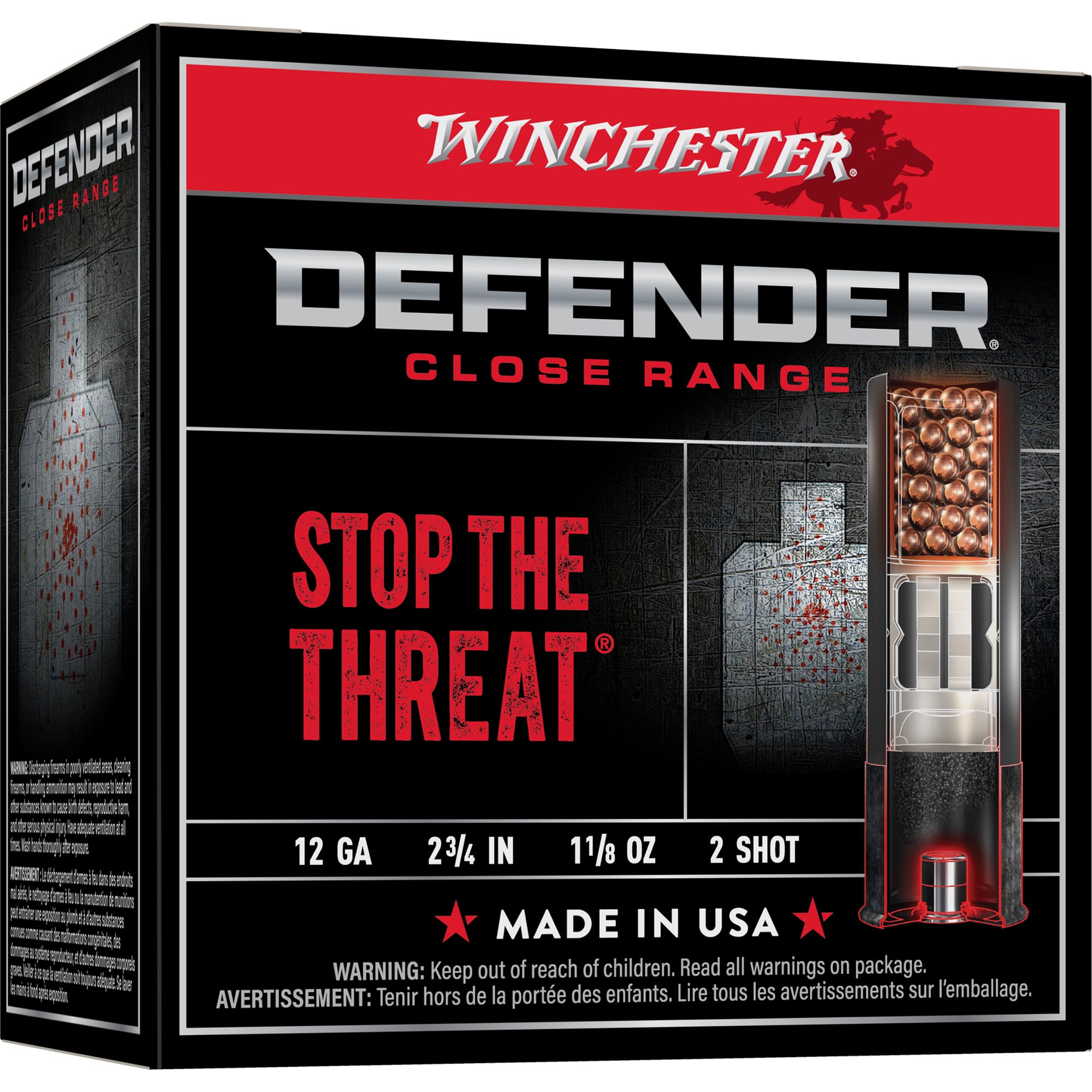 Winchester DEFENDER 12 Gauge Ammunition, 25 Rounds Lead #2 - S122PD25