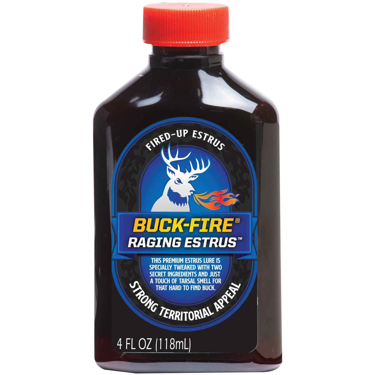 Wildlife Research Buck-Fire Raging Estrus Craft Scent, 4 fl oz Amber Bottle