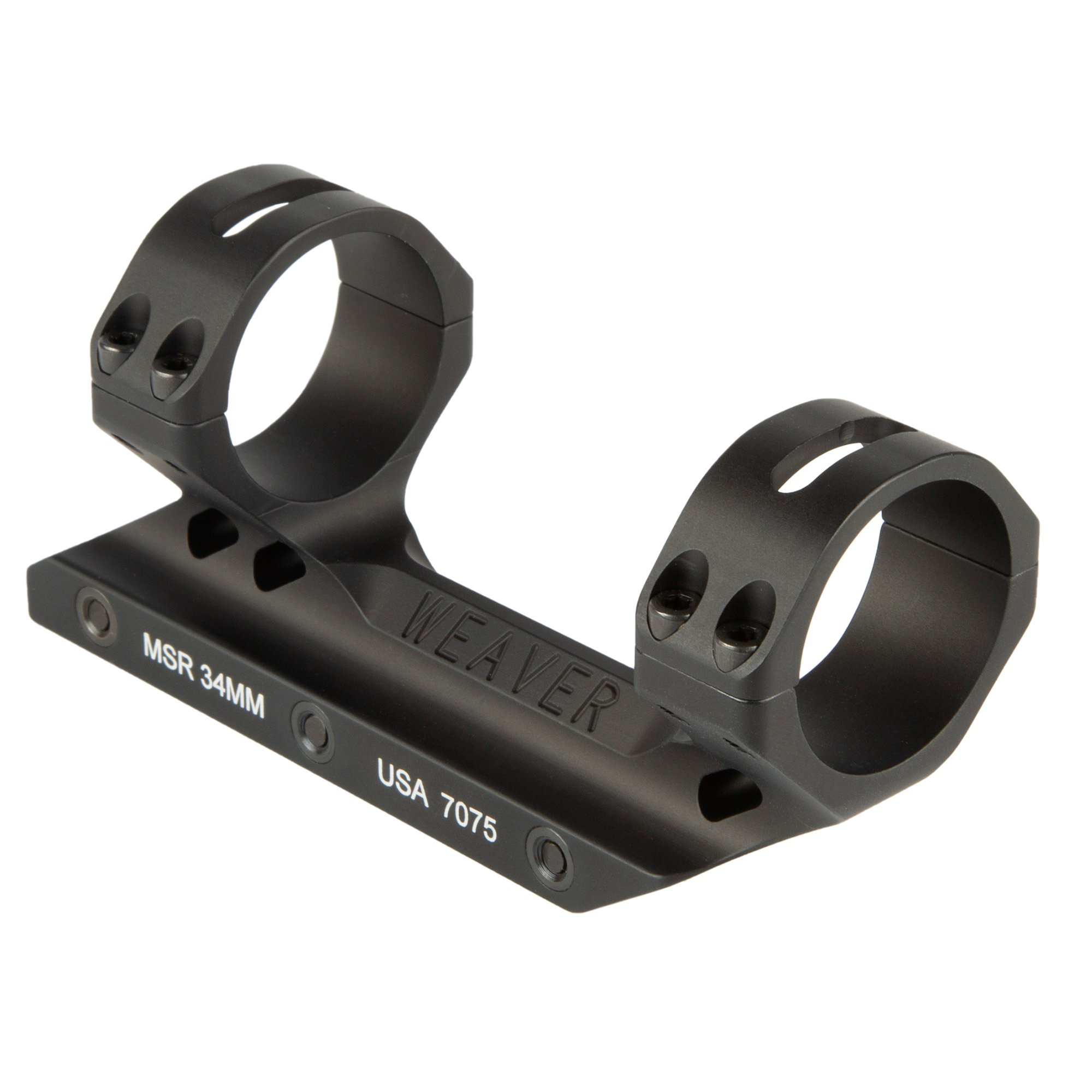 Weaver MSR Mount, 34mm, Aluminum, Fits Picatinny, Matte Finish, Black