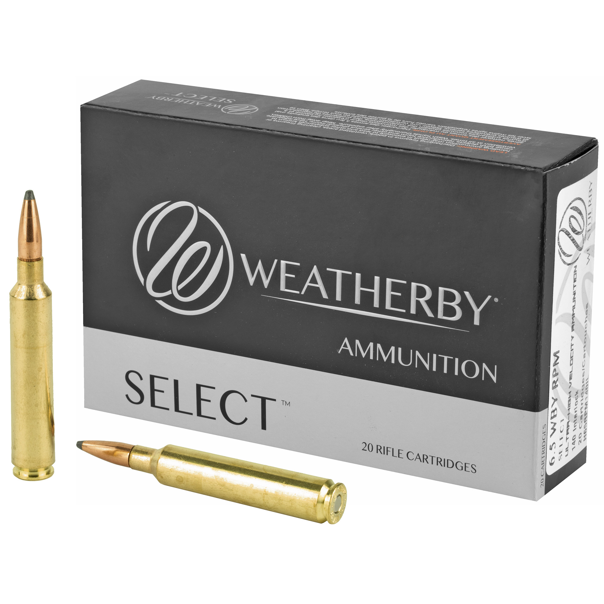Weatherby Select 6.5 Weatherby RPM Ammunition, 20 Rounds InterLock 140Gr - H65RPM140IL - Weatherby