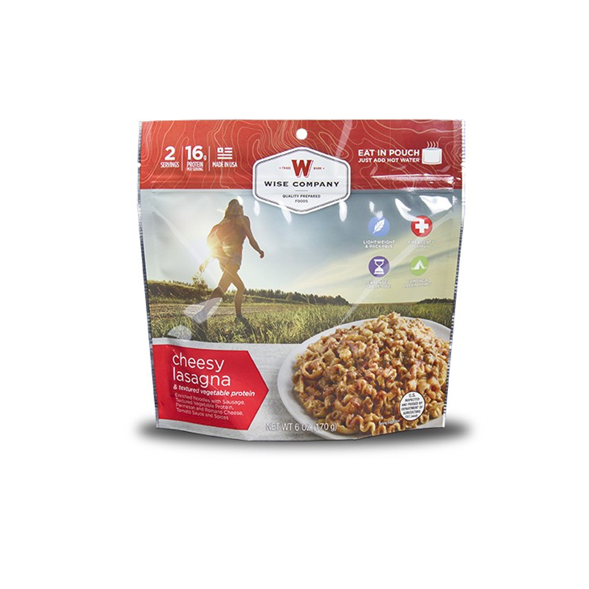 Wise Foods Outdoor Cheesy Lasagna with Sausage Camping Food - 03-905 - Wise Food