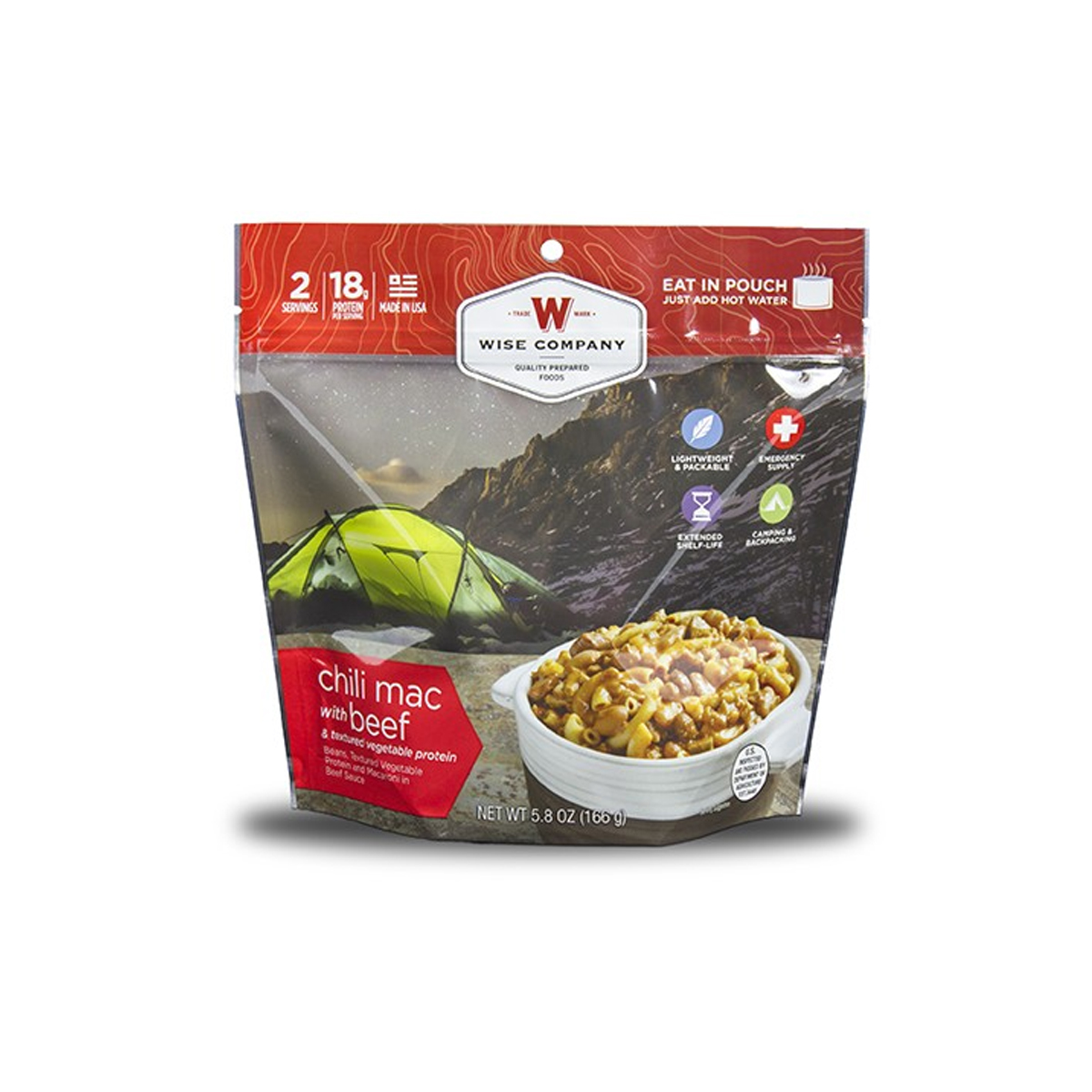 Wise Foods Outdoor Chili Mac with Beef Camping Food - 03-901 - Wise Food