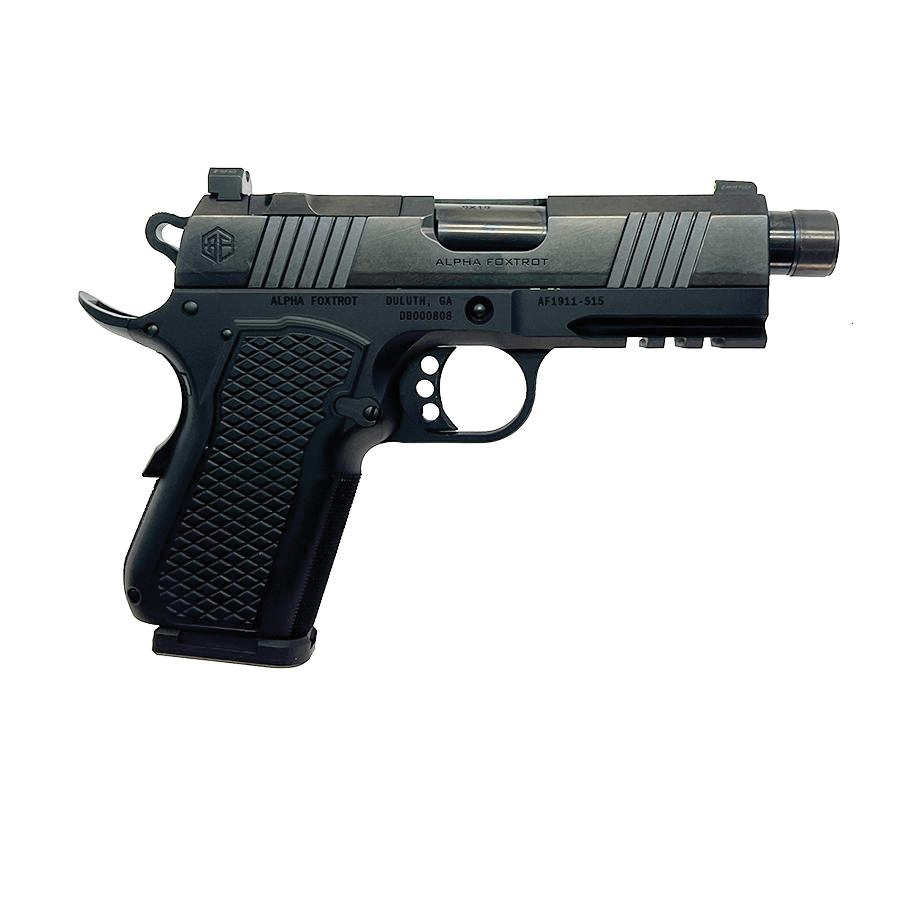 Alpha Foxtrot AF1911-S15 BOB 9mm 3.50" 15rds, Black - Alpha Foxtrot