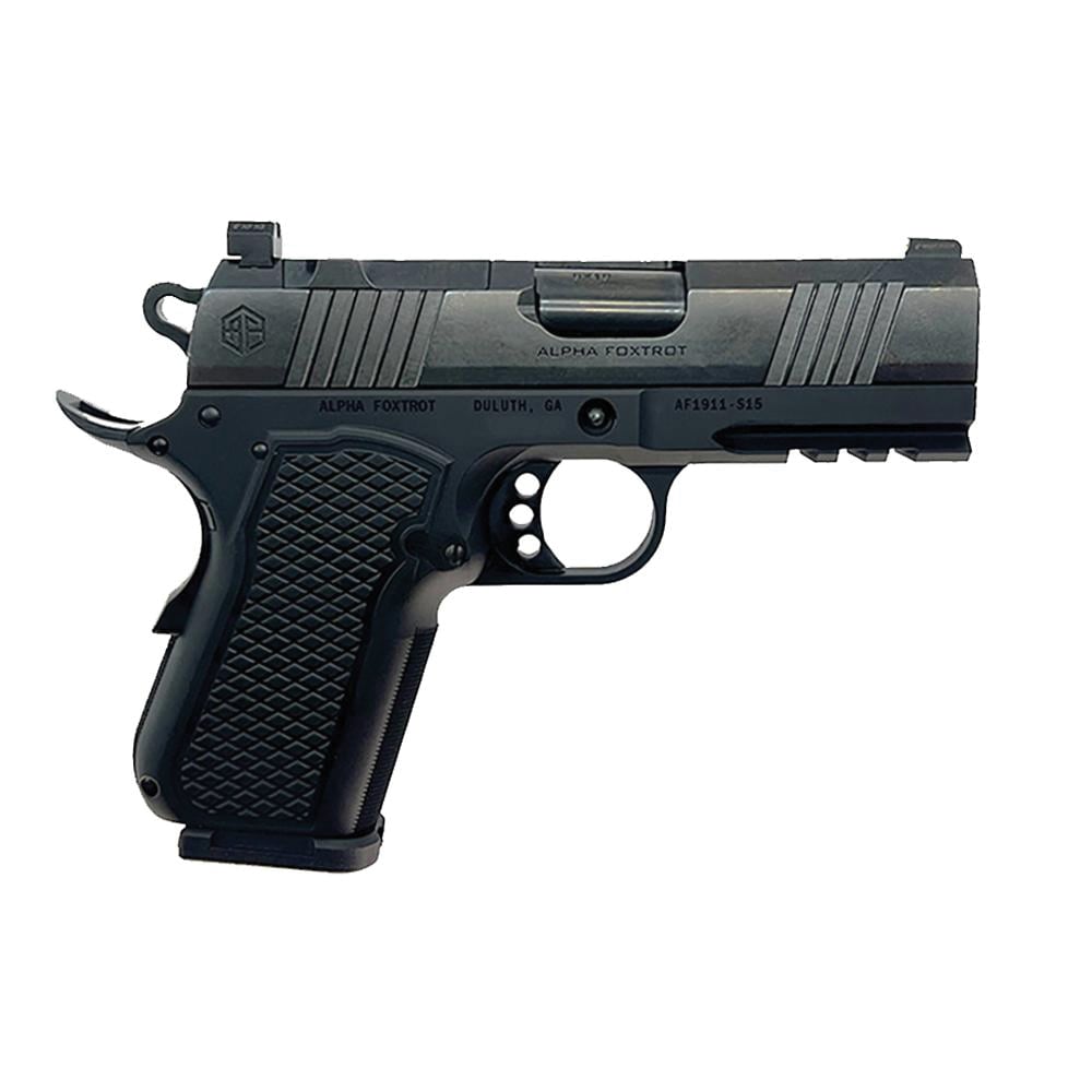 Alpha Foxtrot AF1911-S15 AMBI-BOB 9mm 3.50" 15rds, Black - Alpha Foxtrot