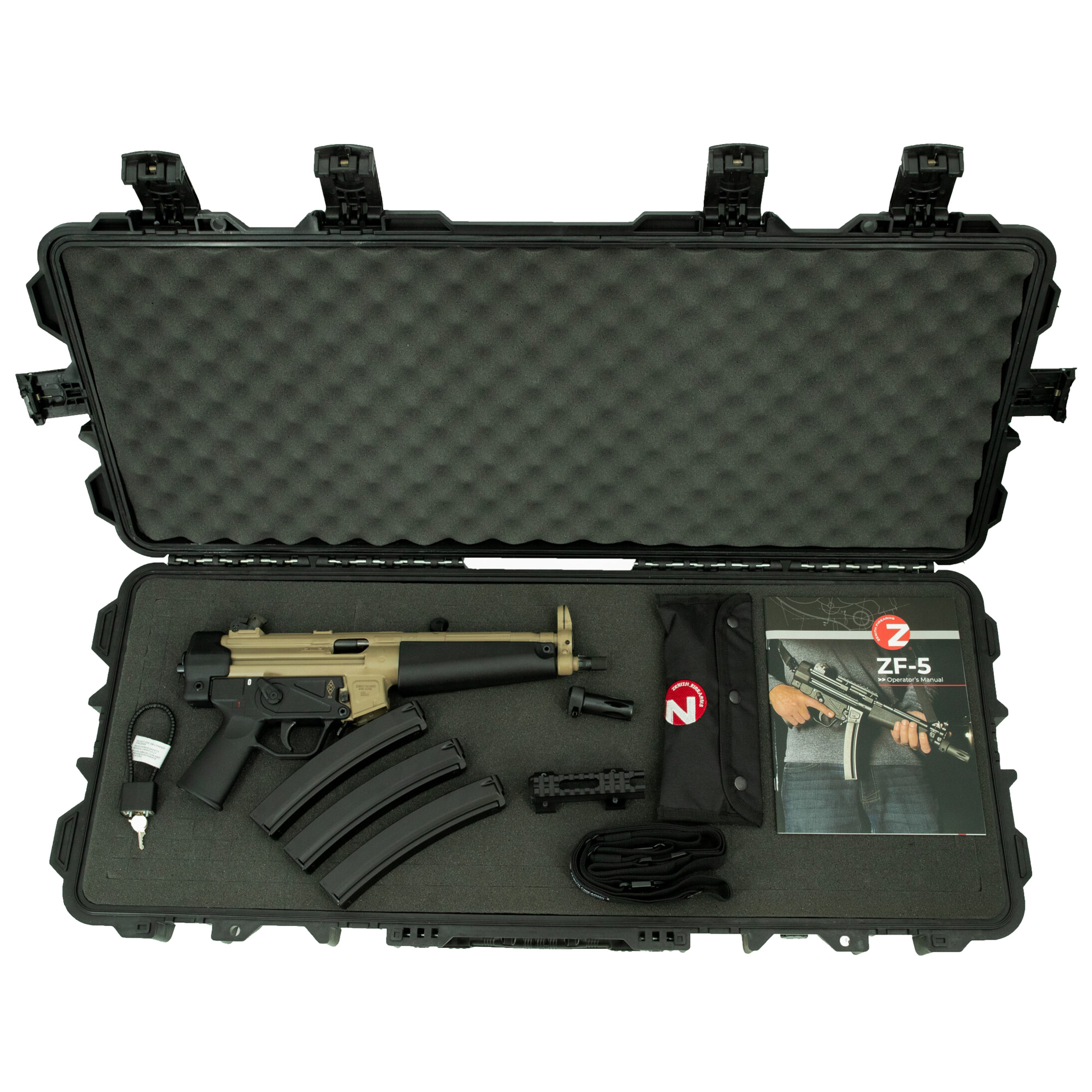 Zenith ZF-5 9mm Semi-Auto Tactical Pistol, 8.9" Barrel, Flat Dark Earth - ZF5000009FDE - Zenith Firearms
