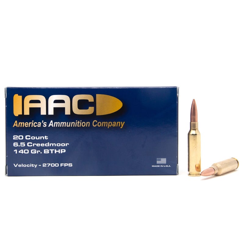 AAC 6.5 Creedmoor Ammo 140 Grain BTHP 20rd Box - Aac Ammo