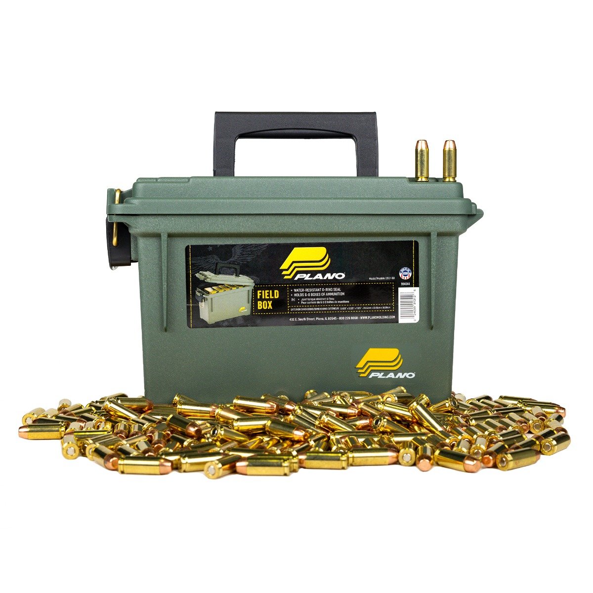 AAC 10mm Auto Ammo 180 Grain FMJ 250rd With Plano .30 Cal Ammo Can - Aac
