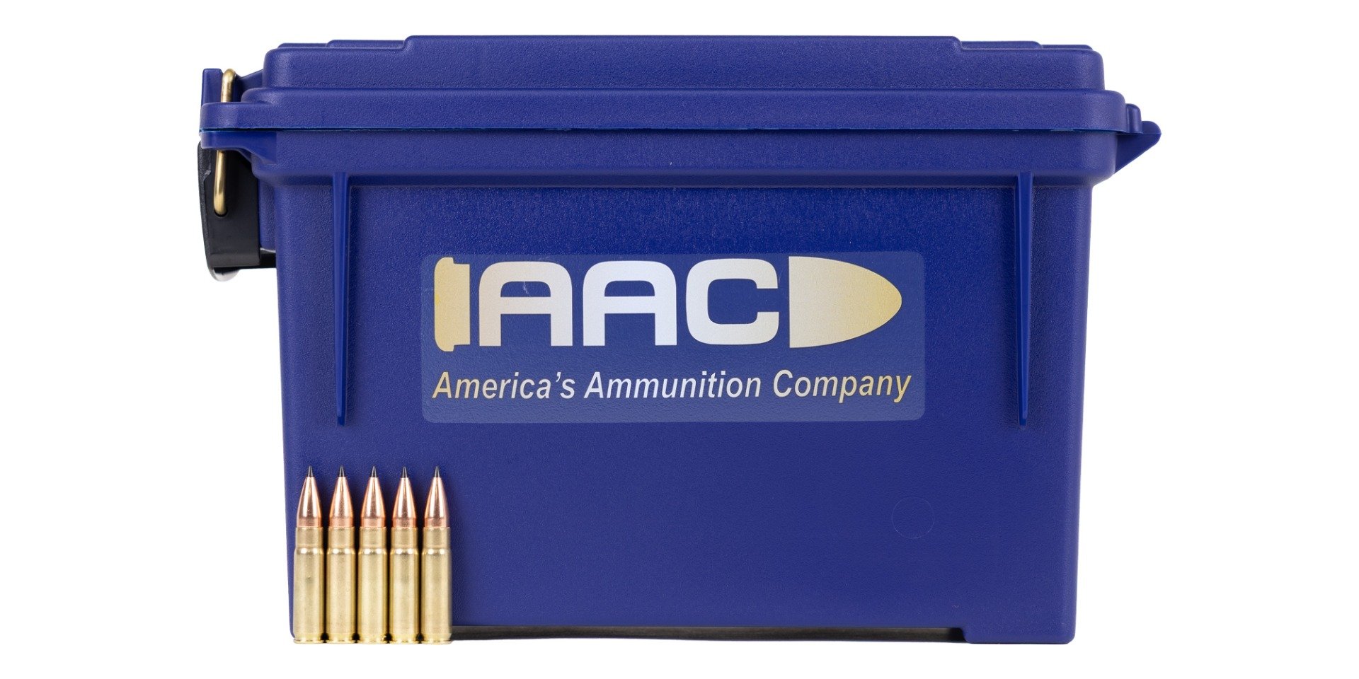 Aac Ammo AAC "Sabre Blade Black Tip" 300 Blackout 110 Grain Ammo 250rds With AAC Blue 30 Cal Ammo Can - $184.99 at Palmetto State Armory