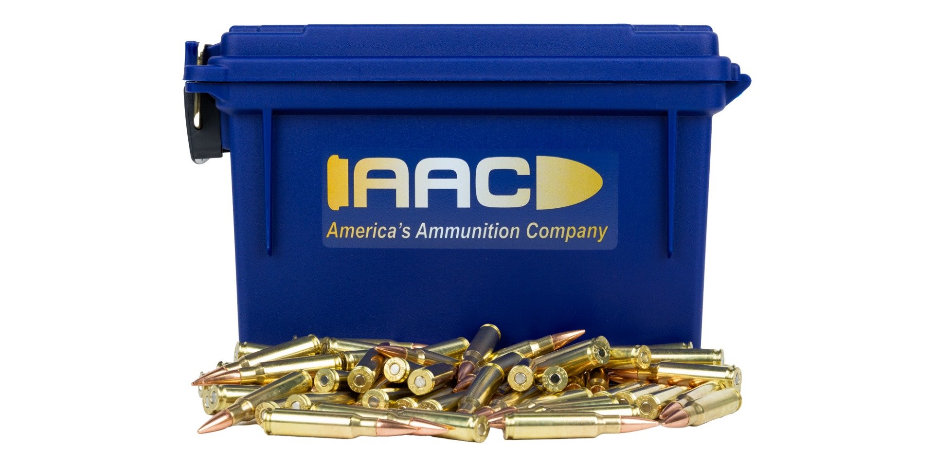 AAC 308 Winchester Ammo 150 Grain FMJ-BT 200rd With AAC Blue 30 Cal Ammo Can - Aac Ammo