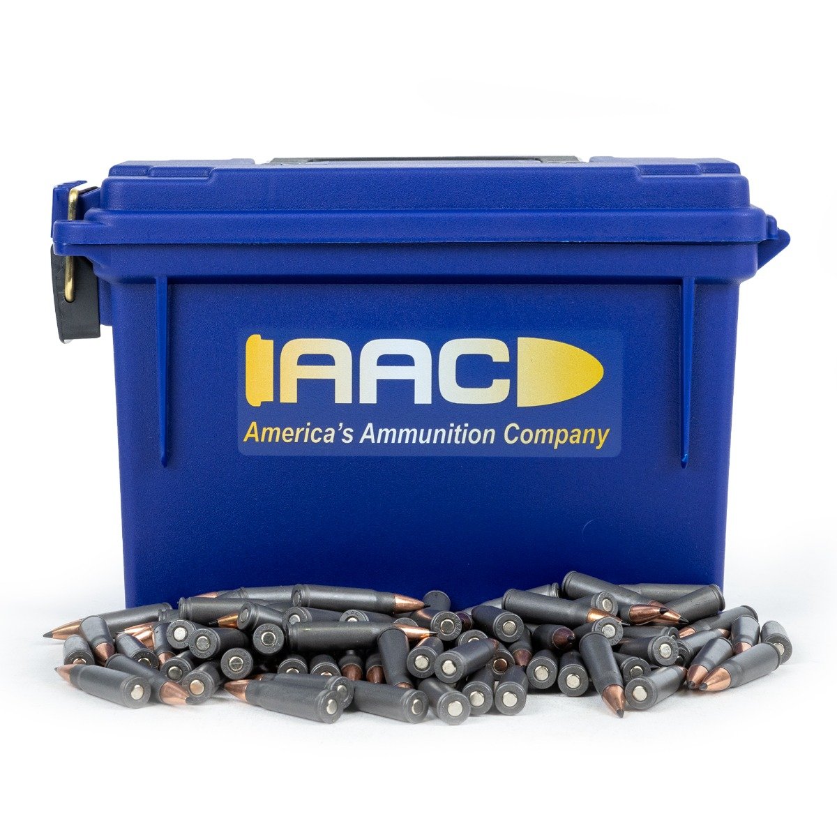 AAC "Sabre Blade Black Tip" 7.62x39mm 123 Grain Ammo 250rd With AAC Blue 30 Cal Ammo Can - Aac