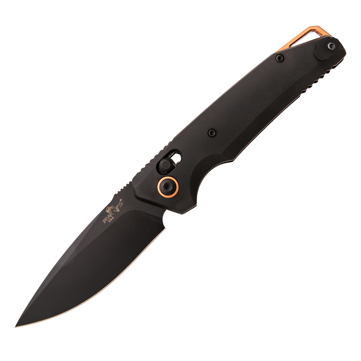 Bear & Son KATAKT II Aluminum Slide Lock Auto, Black and Copper - AC-2100-ALBK-B - Bear & Son