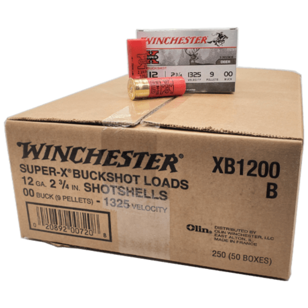 250 Rounds of Winchester 12GA 00 Buck Shotshell