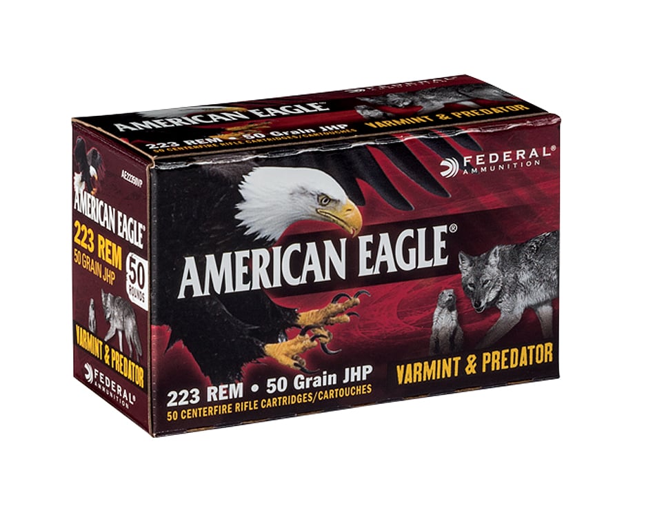 American Eagle 223 Remington 50gr JHP "Varmint/Predator" Ammunition 50rds - AE22350VP