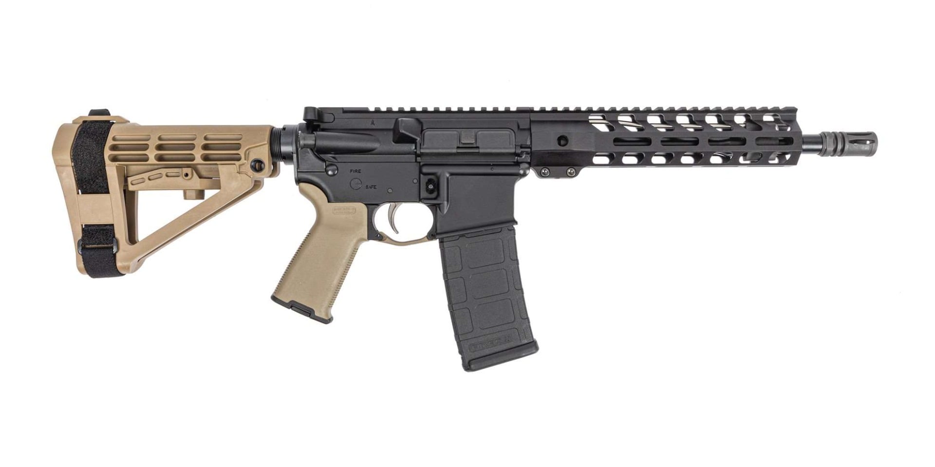 Palmetto State Armory PSA 10.5" Carbine-Length 5.56 NATO Nitride 9" Lightweight M-Lok MOE EPT SBA4 Pistol, FDE