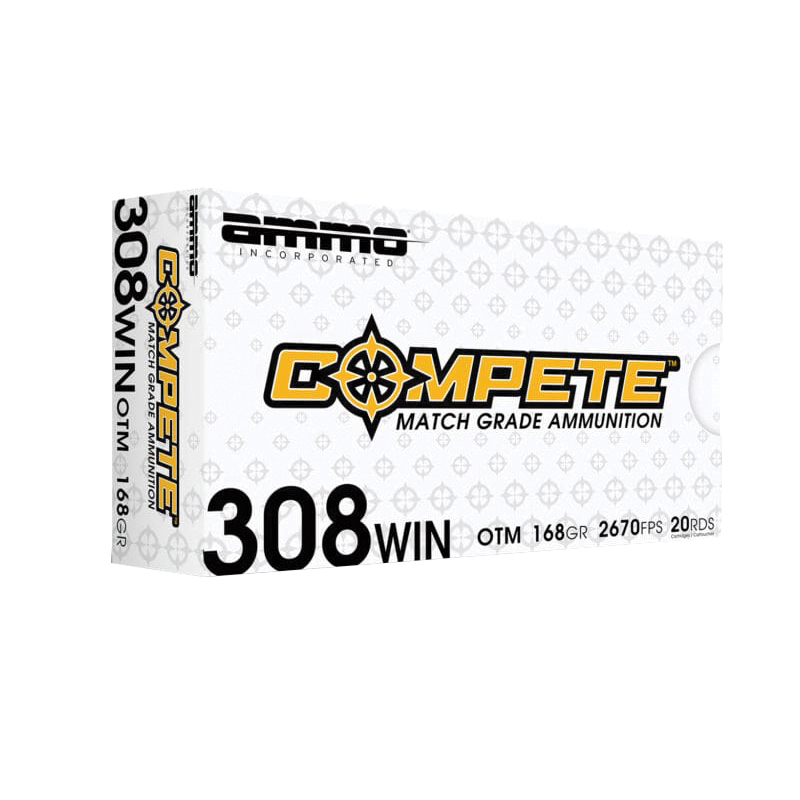 Ammo Inc Compete .308 Win 168 gr OTBT 20rds - Ammo Inc
