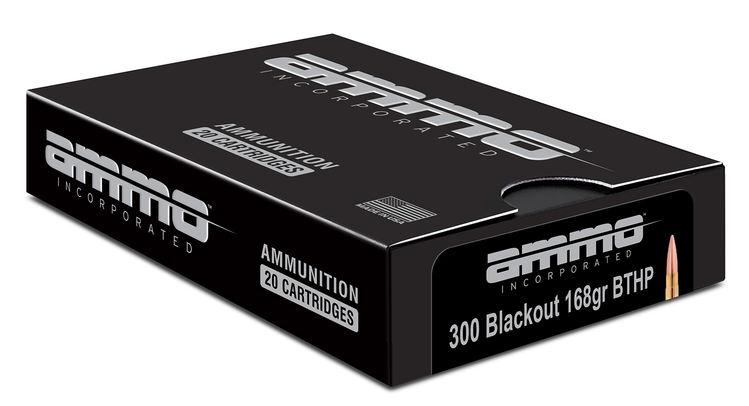 Ammo Inc 300 Blackout Ammo 168gr BTHP 20rds - Ammo Inc