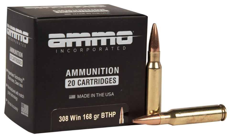 Ammo Inc 308 Win Ammo 168 Grain BTHP 20rds - 308168BTHP-A20 - Ammo Inc