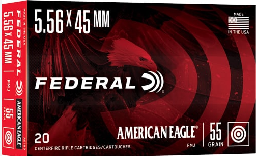Federal American Eagle 55gr 5.56x45 FMJ 20rd - FEDEAE193 - Federal