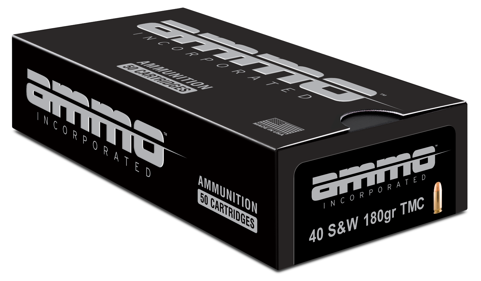 Ammo Inc 40 S&W Ammo 180 Grain TMC 50rds - 40180TMC-A50 - Ammo Inc