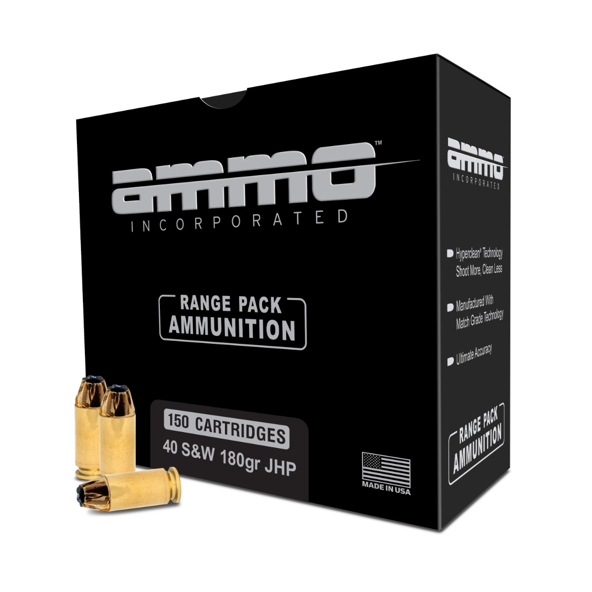 Ammo Inc .40 S&W JHP 180gr 150rd - 40180JHP-A150 - Ammo Inc