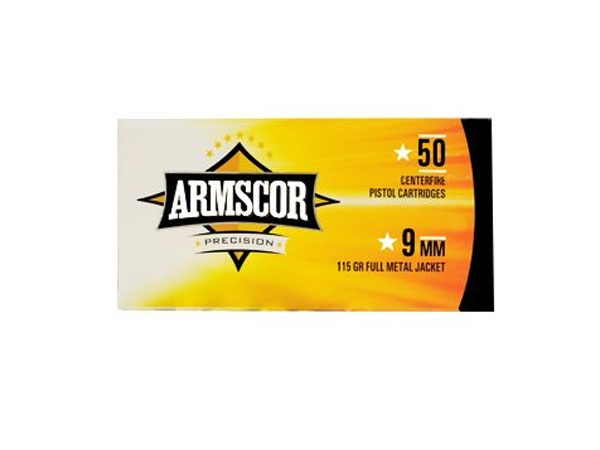 Armscor 9mm 115 gr FMJ 50 Rounds Ammunition - 50043PH - Armscor