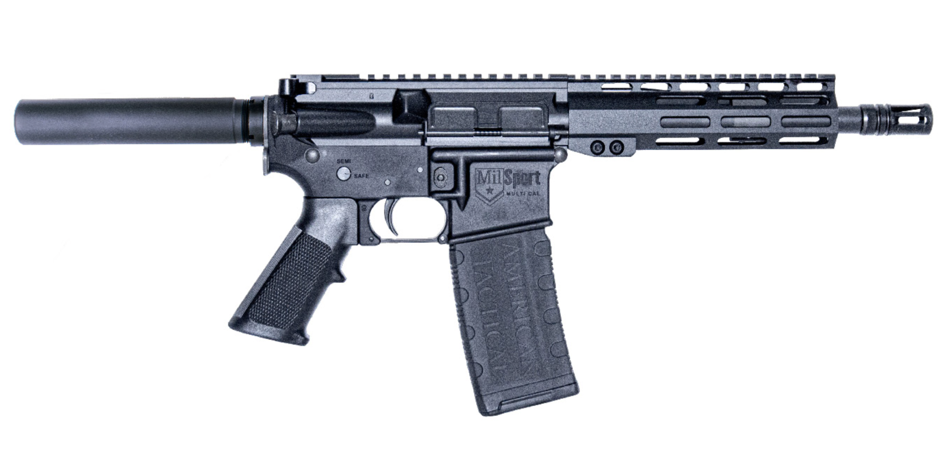 ATI Mil-Sport .300 Blackout AR Pistol, Blk - ATIG15MS300ML7 - Ati